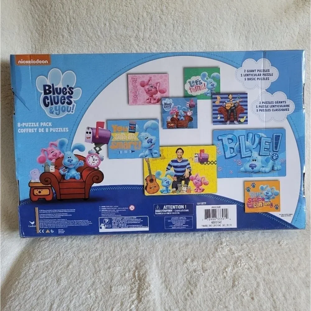 New large Nickelodeon Blue's Clues & You 8-Puzzle Pack